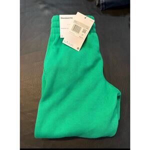 Green Nike Kids Sweat pants fitted bottoms NWT